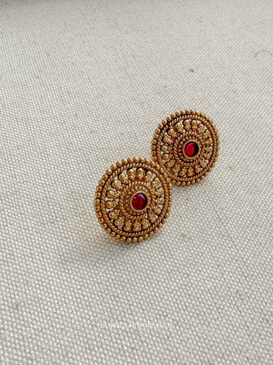 Gem Detail Temple Style Earring Tops - SOKORA JEWELSGem Detail Temple Style Earring Topsstuds and tops