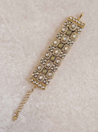 Geometric Design Kundan Bracelet - SOKORA JEWELSGeometric Design Kundan Bracelet