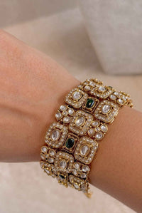 Geometric Design Kundan Bracelet - SOKORA JEWELSGeometric Design Kundan Bracelet