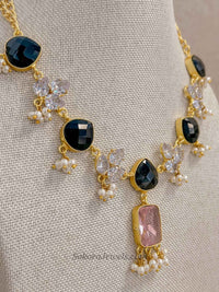Geometric Drop Pendant & Pearl Statement Necklace Sets - SOKORA JEWELSGeometric Drop Pendant & Pearl Statement Necklace Sets