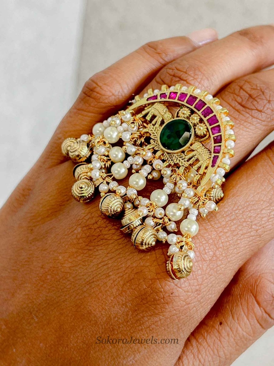 Ghungroo Bead Elephant Ring - SOKORA JEWELSGhungroo Bead Elephant RingRING