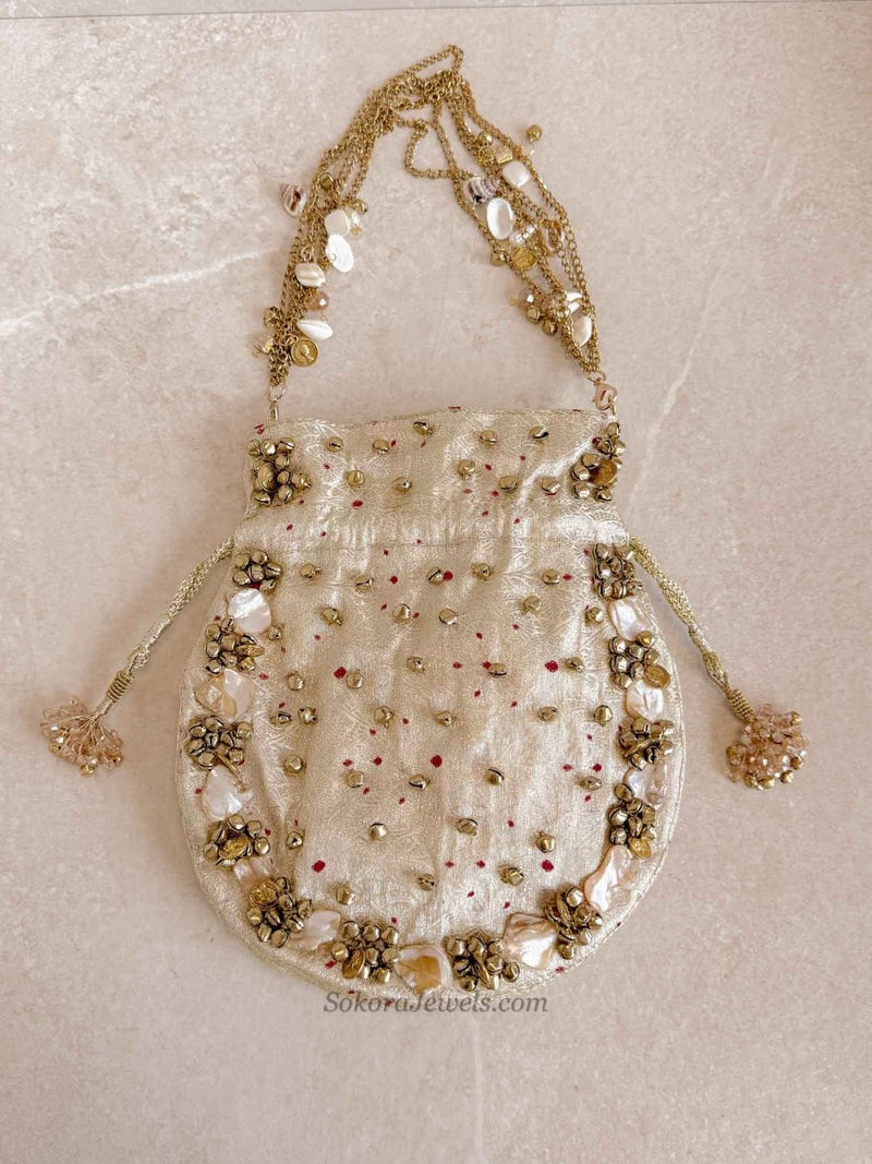 Ghungroo Bead Potli Bag - 5 Colour Options - SOKORA JEWELSGhungroo Bead Potli Bag - 5 Colour Options
