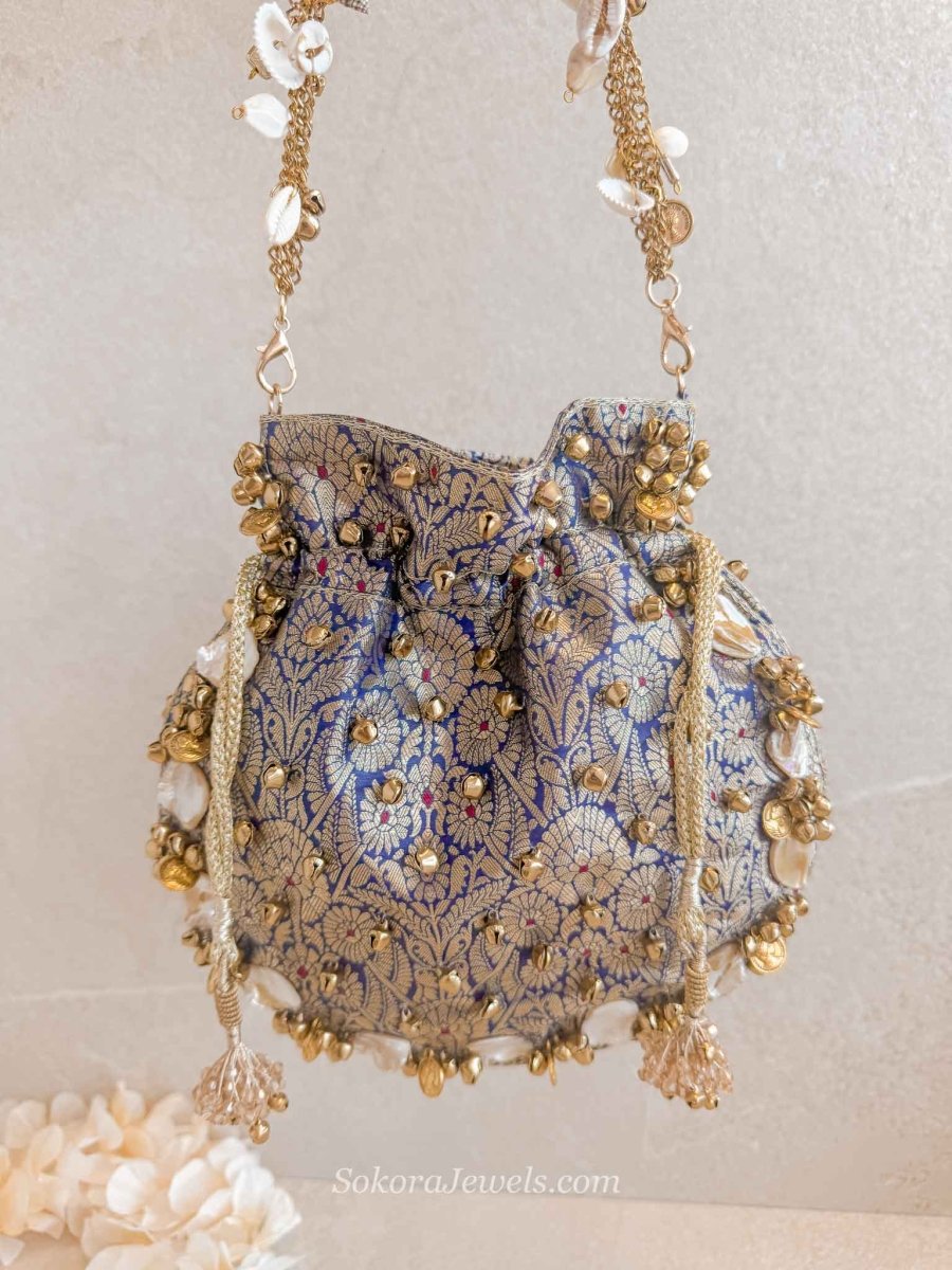 Ghungroo Bead Potli Bag - 5 Colour Options - SOKORA JEWELSGhungroo Bead Potli Bag - 5 Colour Options