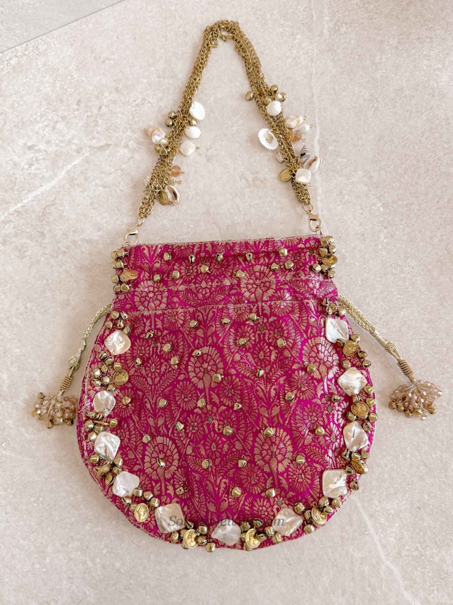 Ghungroo Bead Potli Bag - 5 Colour Options - SOKORA JEWELSGhungroo Bead Potli Bag - 5 Colour Options