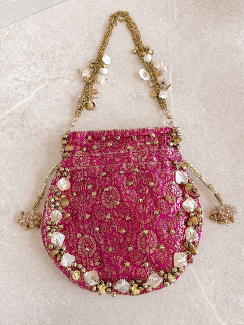 Ghungroo Bead Potli Bag - 5 Colour Options - SOKORA JEWELSGhungroo Bead Potli Bag - 5 Colour Options