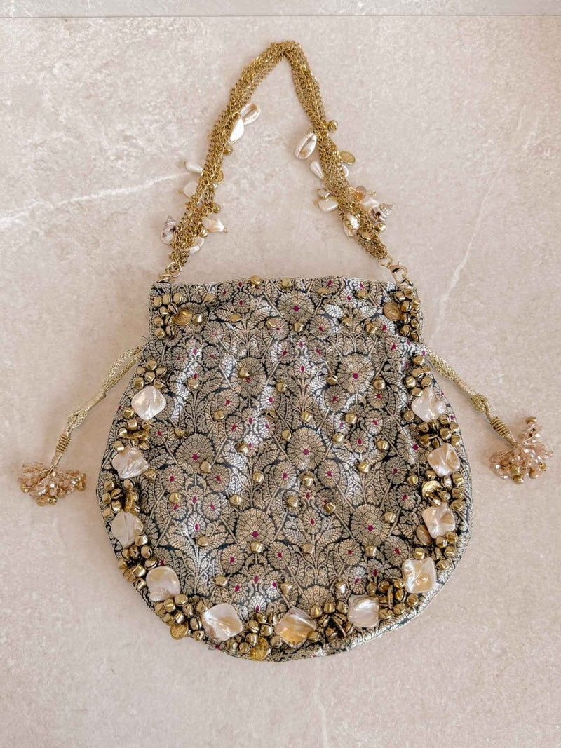 Ghungroo Bead Potli Bag - 5 Colour Options - SOKORA JEWELSGhungroo Bead Potli Bag - 5 Colour Options