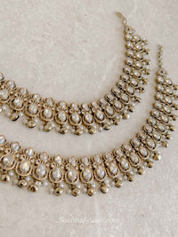 Ghungroo & Golden Crystal Anklets - SOKORA JEWELSGhungroo & Golden Crystal Anklets