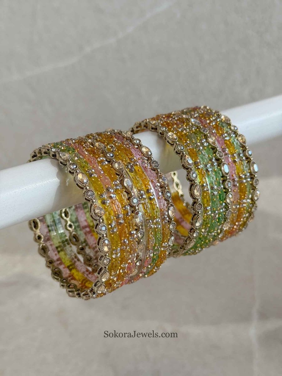 Glass Bangle Stack - SOKORA JEWELSGlass Bangle StackBANGLES