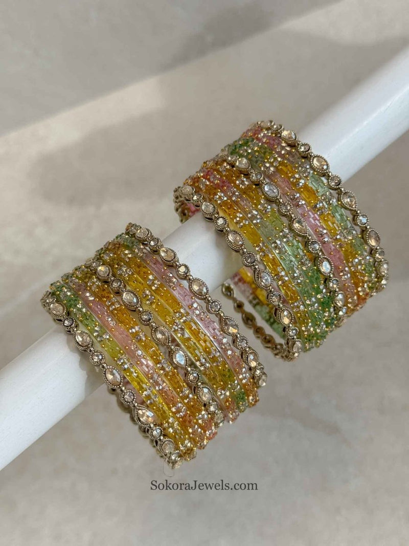 Glass Bangle Stack - SOKORA JEWELSGlass Bangle StackBANGLES