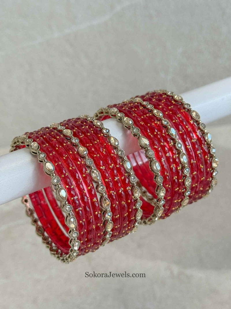 Glass Bangle Stack - SOKORA JEWELSGlass Bangle StackBANGLES