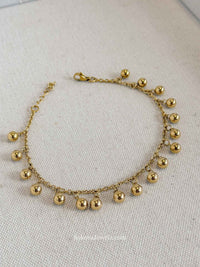 Gold Ball Anklet – Bridal Payal (Sold Individually) - SOKORA JEWELSGold Ball Anklet – Bridal Payal (Sold Individually)