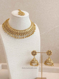 Gold Ghungroo Bead Hasli Set - SOKORA JEWELSGold Ghungroo Bead Hasli SetNECKLACE SETS