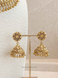 Gold Ghungroo Bead Hasli Set - SOKORA JEWELSGold Ghungroo Bead Hasli SetNECKLACE SETS