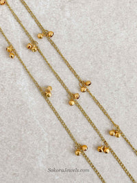 Gold Ghungroo Paranda Hair Accessory - SOKORA JEWELSGold Ghungroo Paranda Hair Accessory
