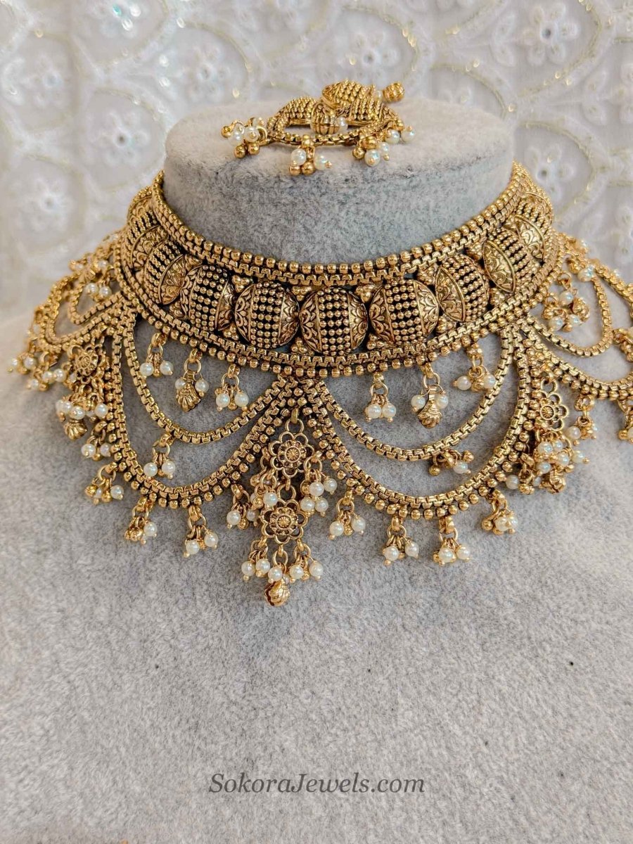 Gold Layered Necklace Set - SOKORA JEWELSGold Layered Necklace Set