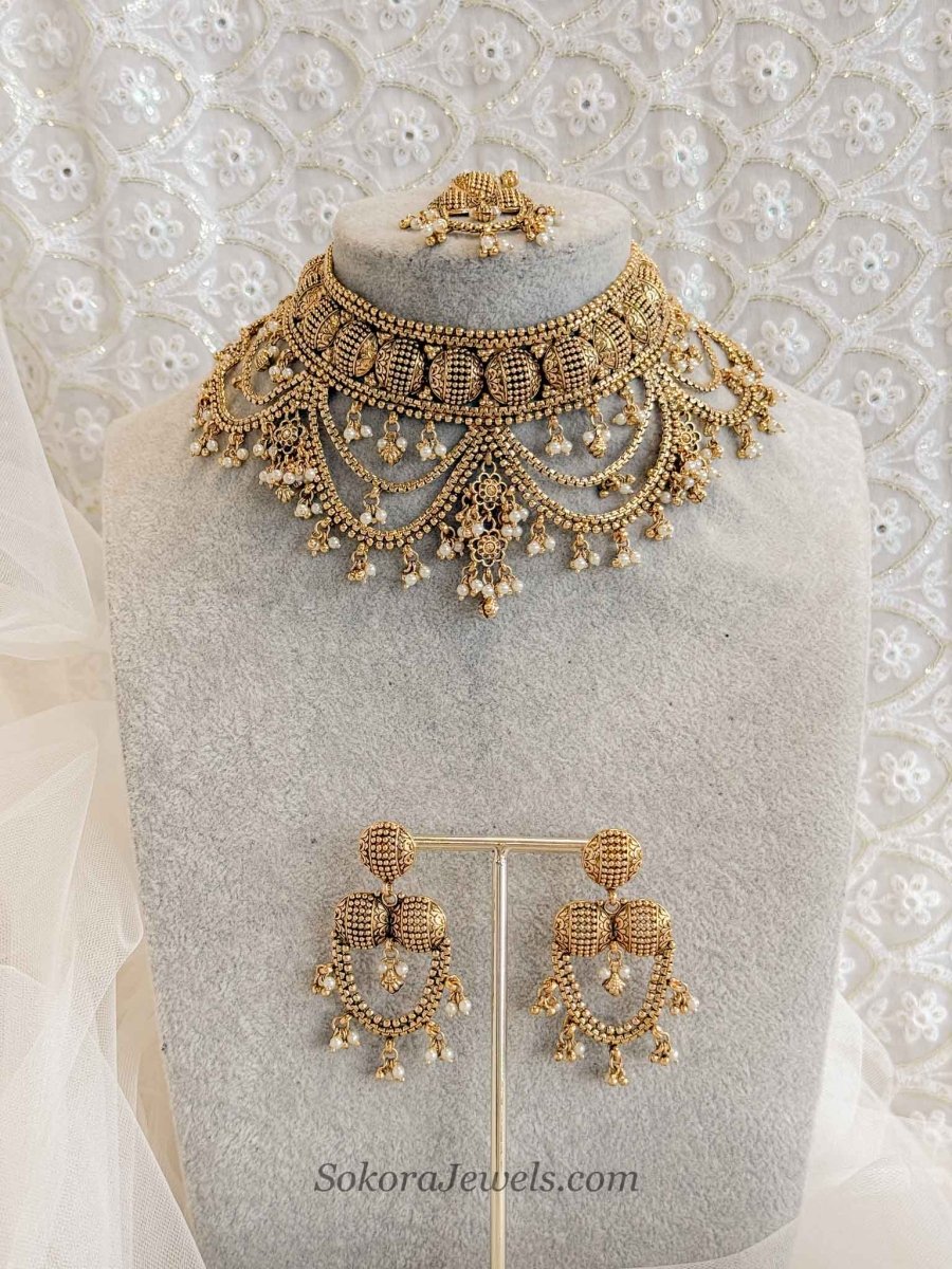 Gold Layered Necklace Set - SOKORA JEWELSGold Layered Necklace Set