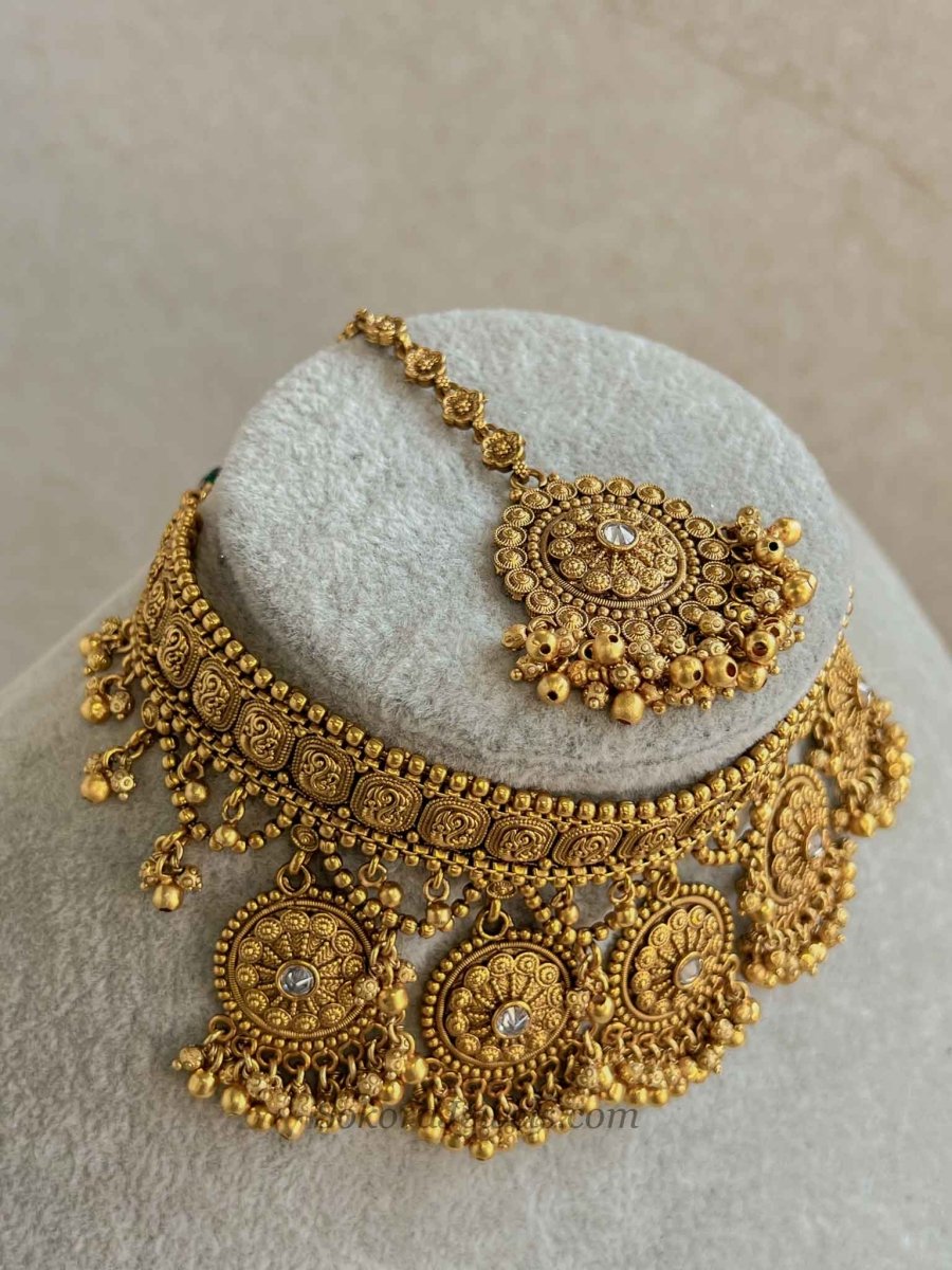 Gold Mandala Layered Choker Set - SOKORA JEWELSGold Mandala Layered Choker Set