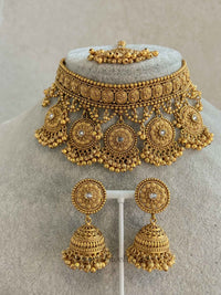 Gold Mandala Layered Choker Set - SOKORA JEWELSGold Mandala Layered Choker Set