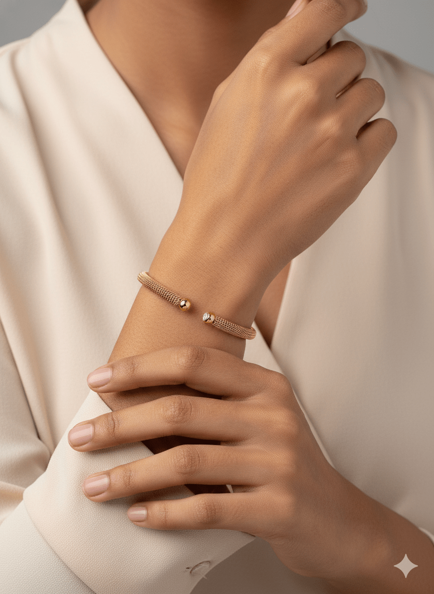 Gold Mesh Wrist Cuff - SOKORA JEWELSGold Mesh Wrist Cuff