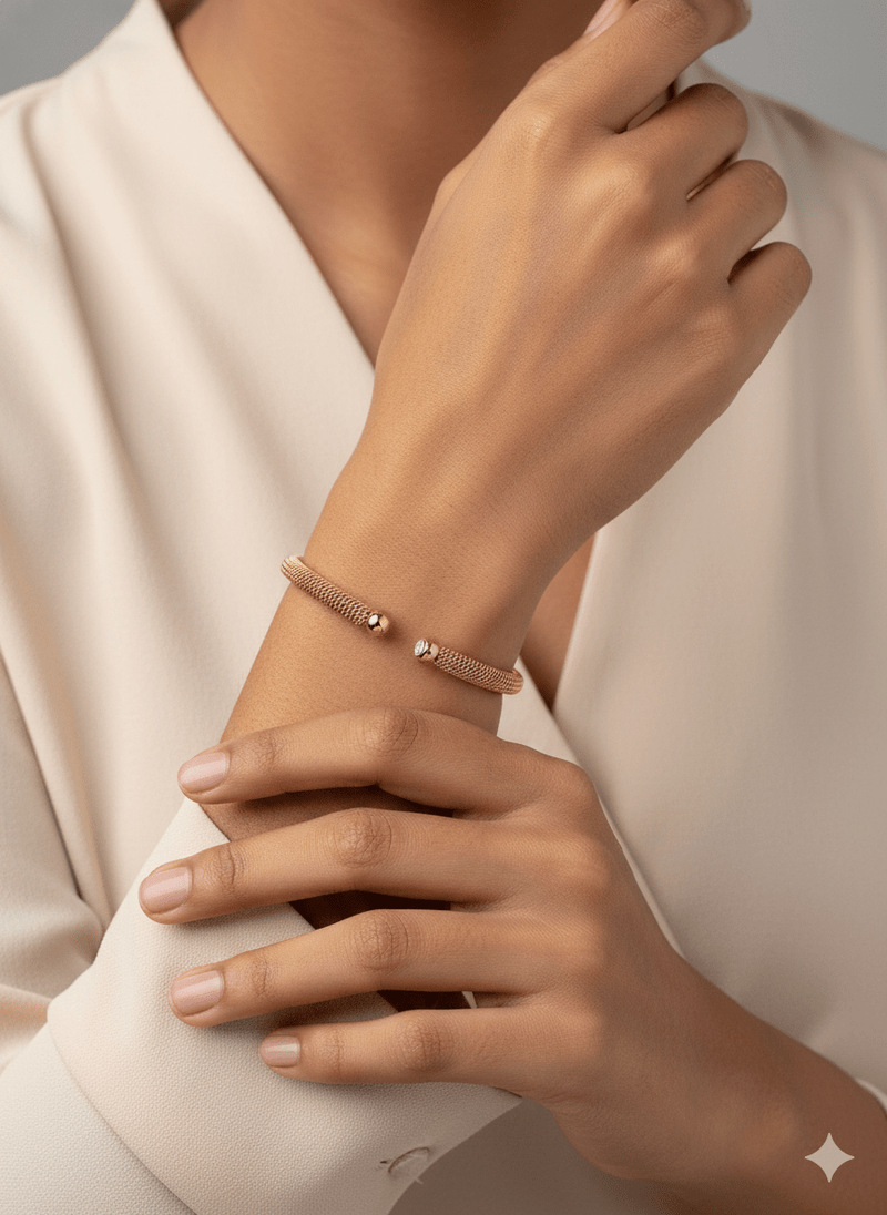 Gold Mesh Wrist Cuff - SOKORA JEWELSGold Mesh Wrist Cuff