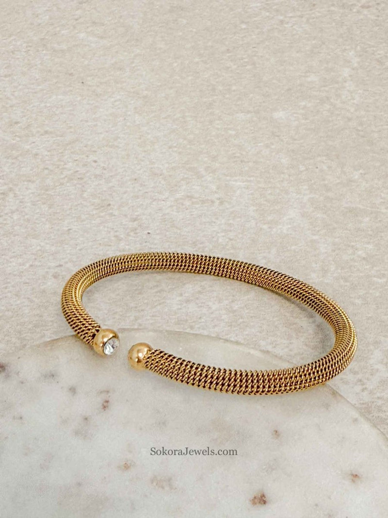 Gold Mesh Wrist Cuff - SOKORA JEWELSGold Mesh Wrist Cuff