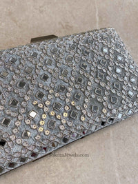 Gold Mirror Detail Clutch Bag - SOKORA JEWELSGold Mirror Detail Clutch Bag