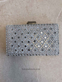 Gold Mirror Detail Clutch Bag - SOKORA JEWELSGold Mirror Detail Clutch Bag