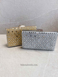 Gold Mirror Detail Clutch Bag - SOKORA JEWELSGold Mirror Detail Clutch Bag