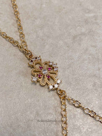 Gold Plated Charm Hand Harness - SOKORA JEWELSGold Plated Charm Hand Harness