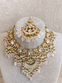 Gold Plated Heritage Kundan Bridal Pendant Necklace Set – Pink - SOKORA JEWELSGold Plated Heritage Kundan Bridal Pendant Necklace Set – Pink