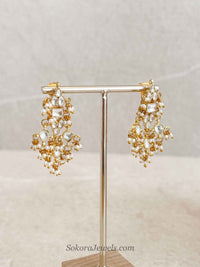 Gold Plated Kundan Choker and Earring set - SOKORA JEWELSGold Plated Kundan Choker and Earring set