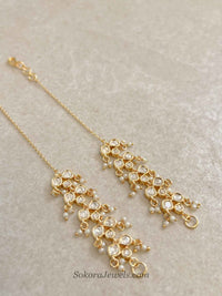 Gold Plated Kundan Earring Support Chains (Sahare) - SOKORA JEWELSGold Plated Kundan Earring Support Chains (Sahare)EARRINGS