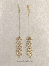 Gold Plated Kundan Earring Support Chains (Sahare) - SOKORA JEWELSGold Plated Kundan Earring Support Chains (Sahare)EARRINGS