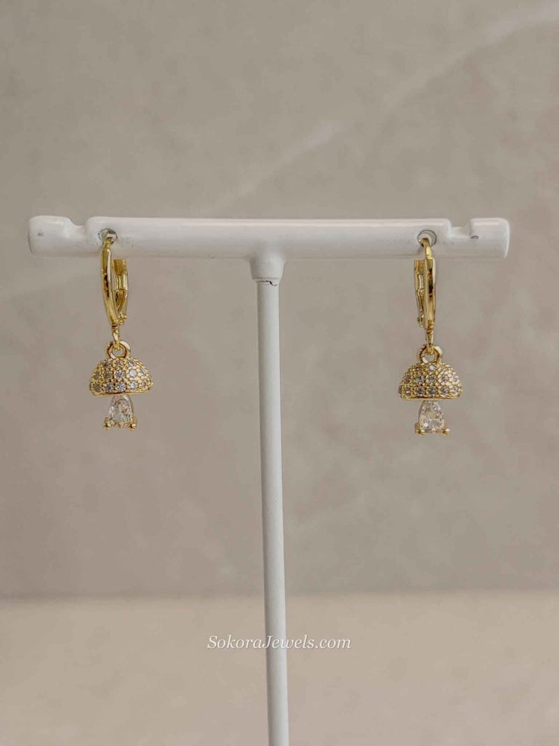 Gold Plated Micro Jhumka Earrings - SOKORA JEWELSGold Plated Micro Jhumka Earrings