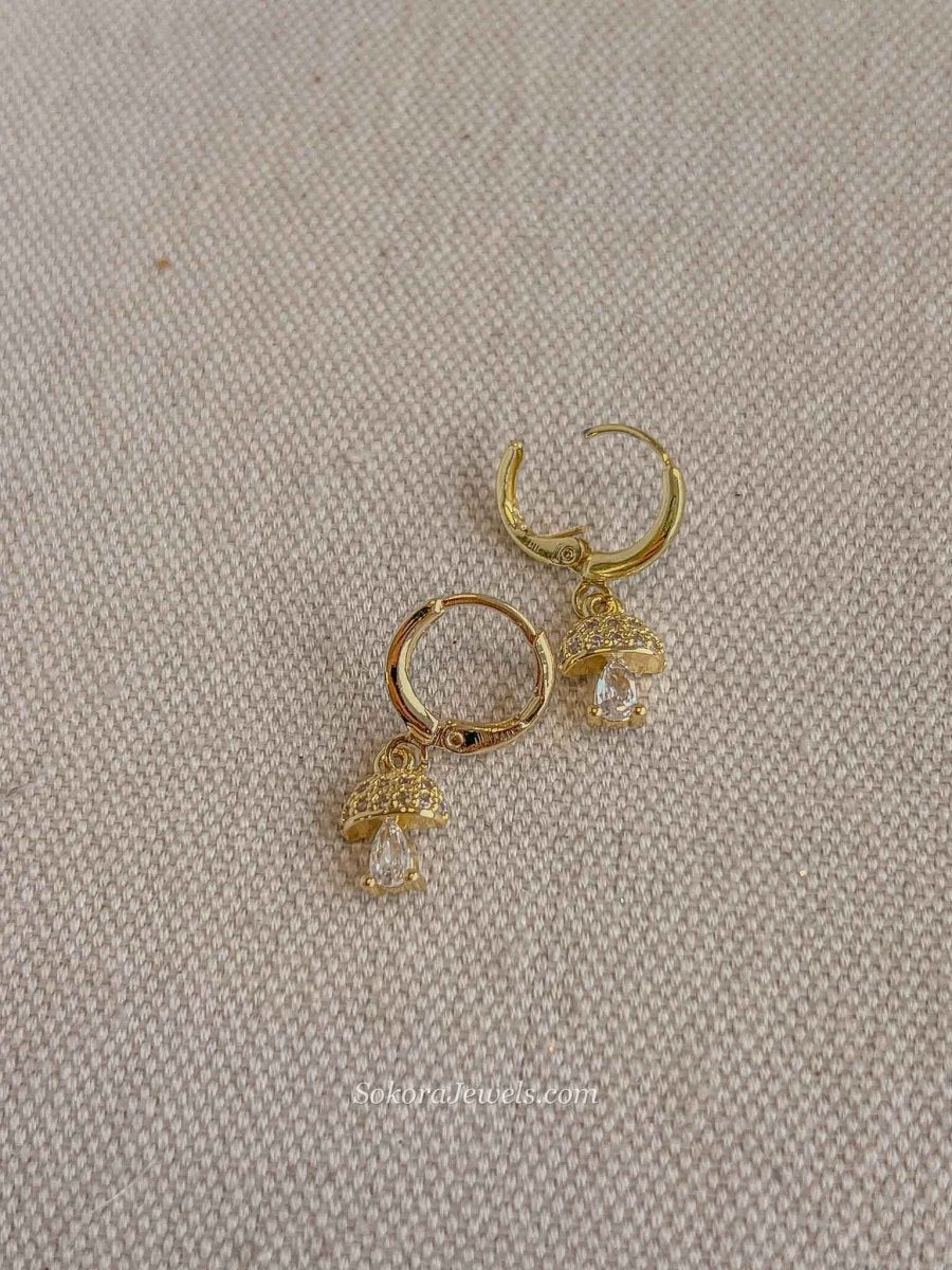 Gold Plated Micro Jhumka Earrings - SOKORA JEWELSGold Plated Micro Jhumka Earrings