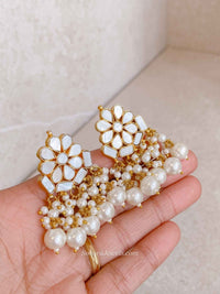 Gold Plated Mother of Pearl Stud Earrings - SOKORA JEWELSGold Plated Mother of Pearl Stud Earrings