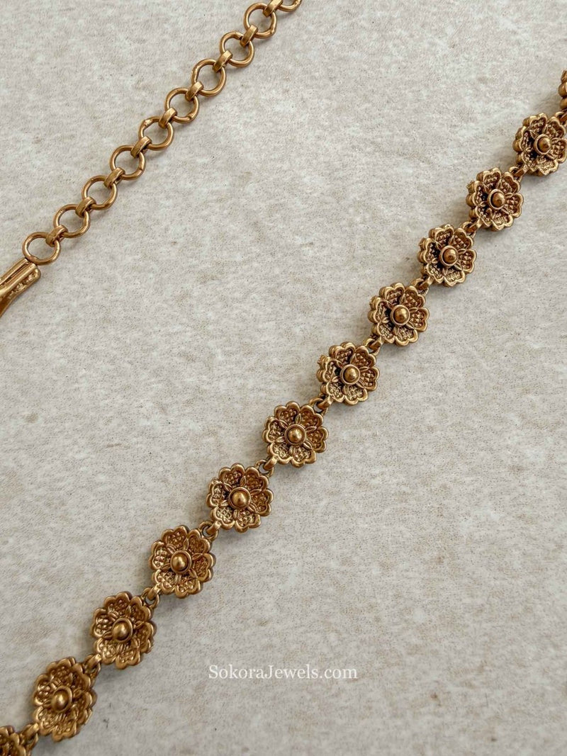 Gold Rose Flower Waist chain - SOKORA JEWELSGold Rose Flower Waist chain