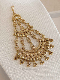 Gold Statement Jhumar – Bridal Side Headpiece - SOKORA JEWELSGold Statement Jhumar – Bridal Side Headpiece