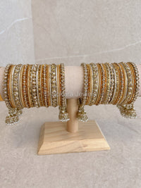 Golden Bridal Bangles Stack - SOKORA JEWELSGolden Bridal Bangles StackBANGLES