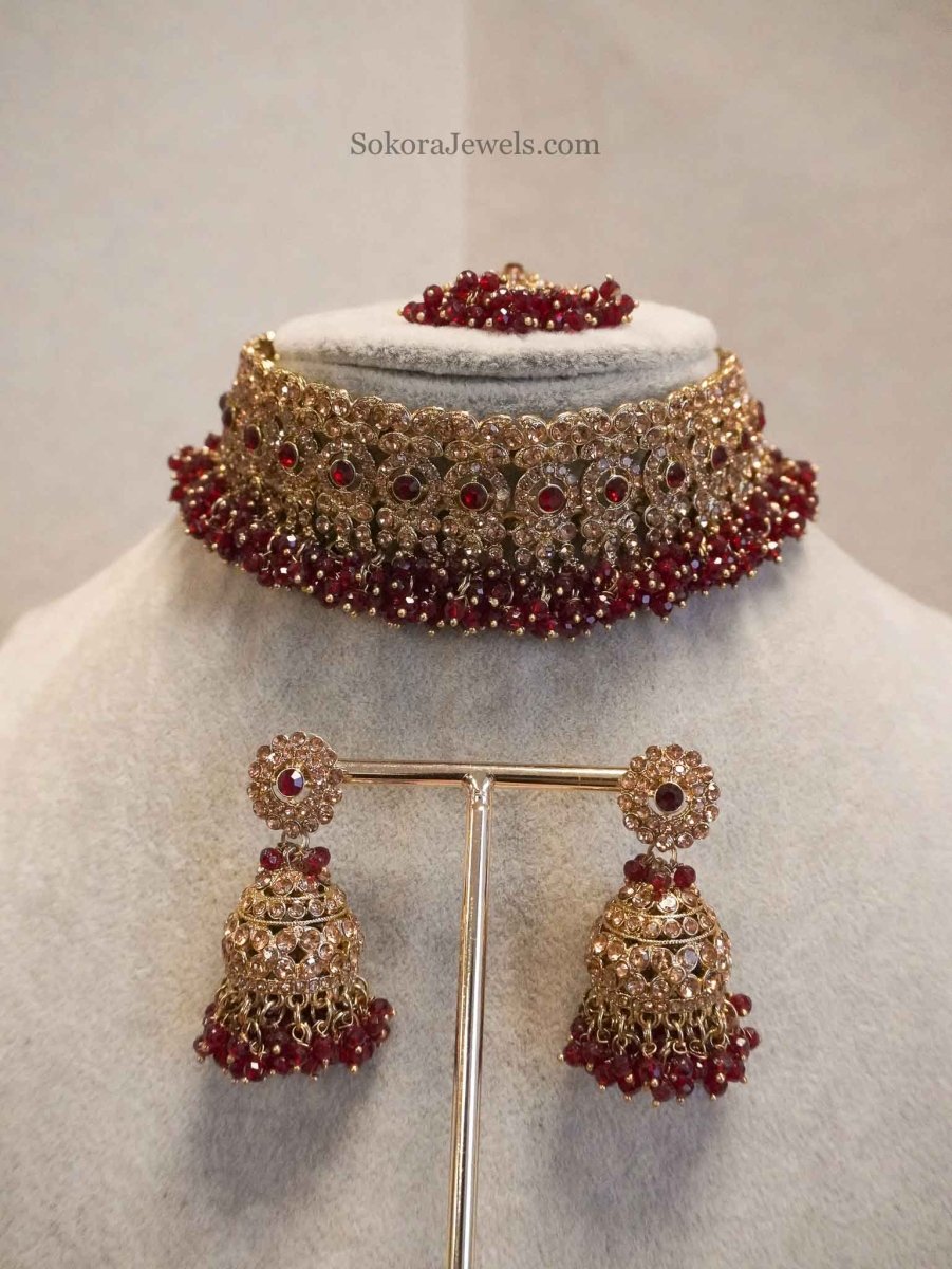 Golden Choker Set - SOKORA JEWELSGolden Choker Set