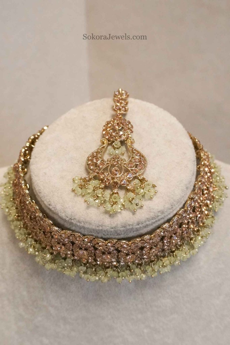 Golden Choker Set - SOKORA JEWELSGolden Choker Set