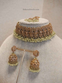 Golden Choker Set - SOKORA JEWELSGolden Choker Set