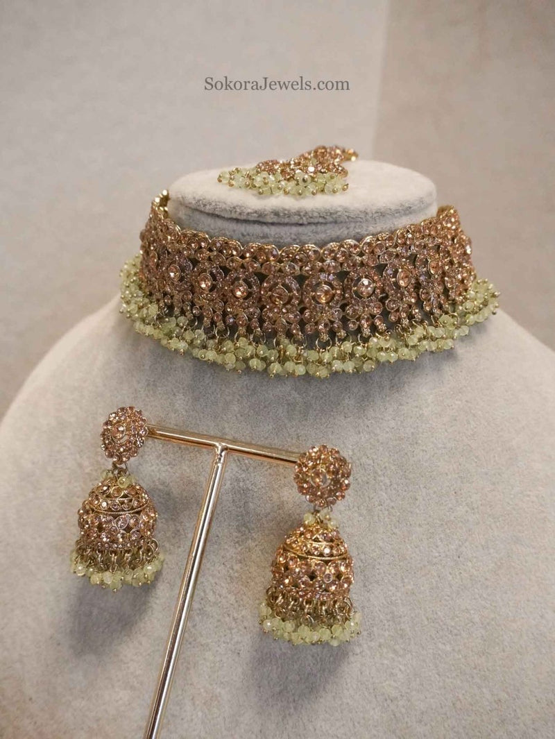 Golden Choker Set - SOKORA JEWELSGolden Choker Set