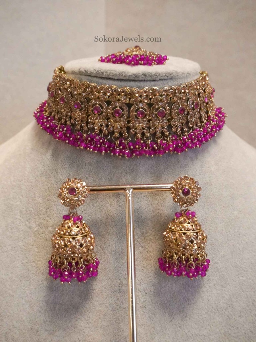 Golden Choker Set - SOKORA JEWELSGolden Choker Set