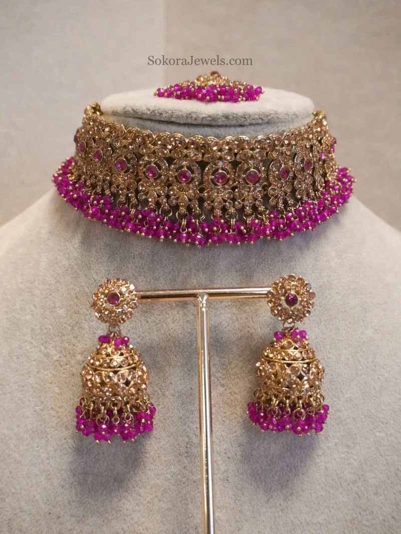 Golden Choker Set - SOKORA JEWELSGolden Choker Set