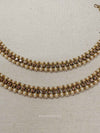 Golden crystal and Pearl Anklets - SOKORA JEWELSGolden crystal and Pearl Anklets