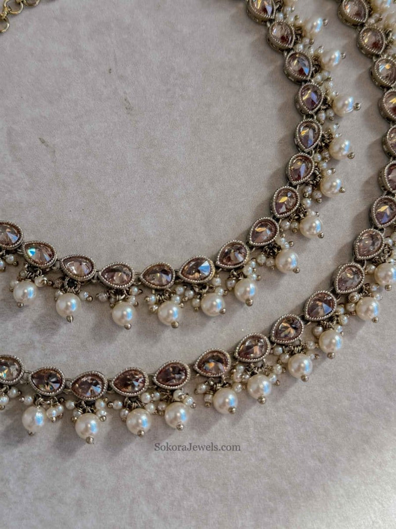 Golden Crystal Anklets - SOKORA JEWELSGolden Crystal Anklets