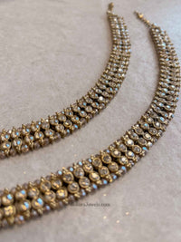Golden crystal Anklets - SOKORA JEWELSGolden crystal Anklets