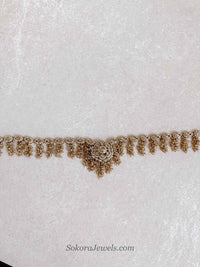 Golden Crystal Beaded Waist chain - SOKORA JEWELSGolden Crystal Beaded Waist chain