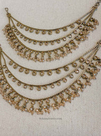 Golden Crystal Earring chains (Sahara) - SOKORA JEWELSGolden Crystal Earring chains (Sahara)EARRINGS